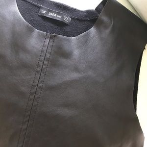 Zara Leather Top